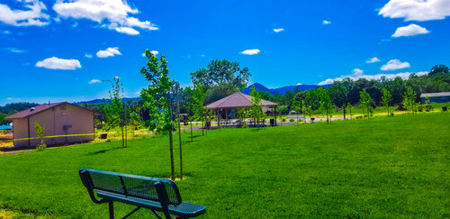 tribal park with bench